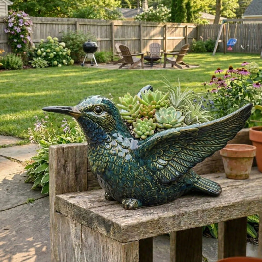Decorative Bird Flower Pot Stornfield
