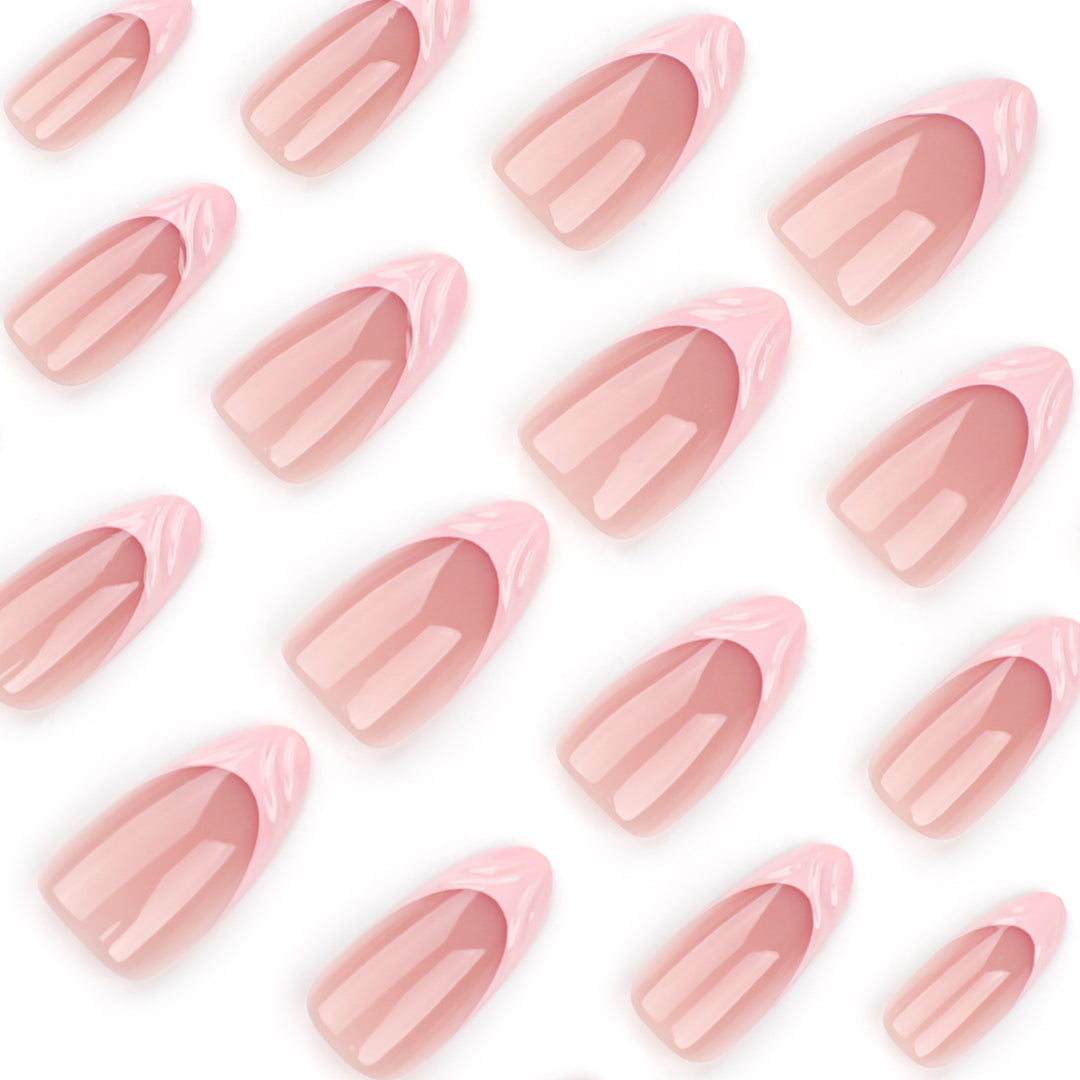 Nail art in elegant French tip design Stornfield
