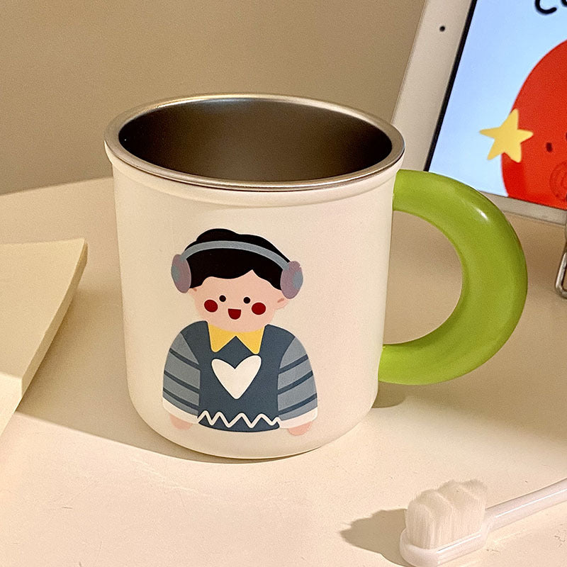 Stainless Steel Coffee Mug with Cheerful Children's Design Stornfield