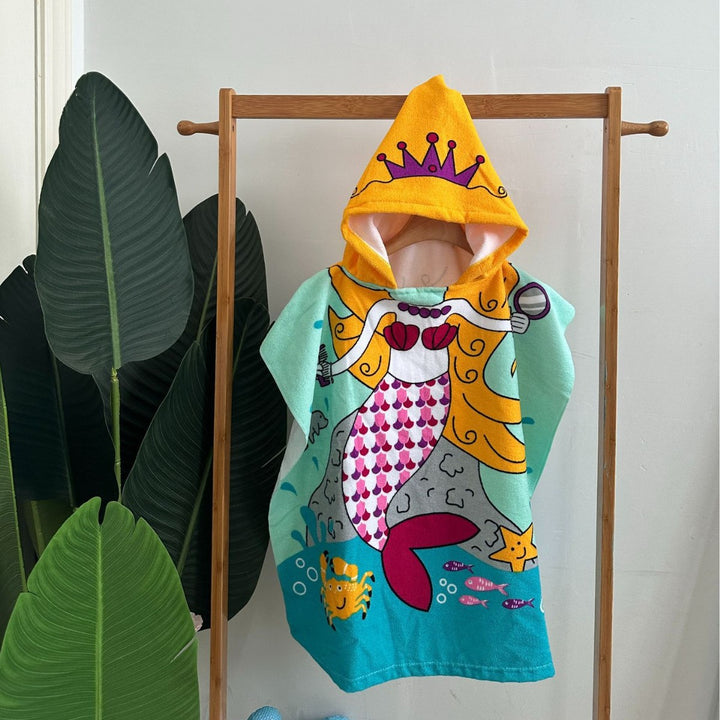 Kids' Shark-Themed Hooded Towel Poncho Stornfield
