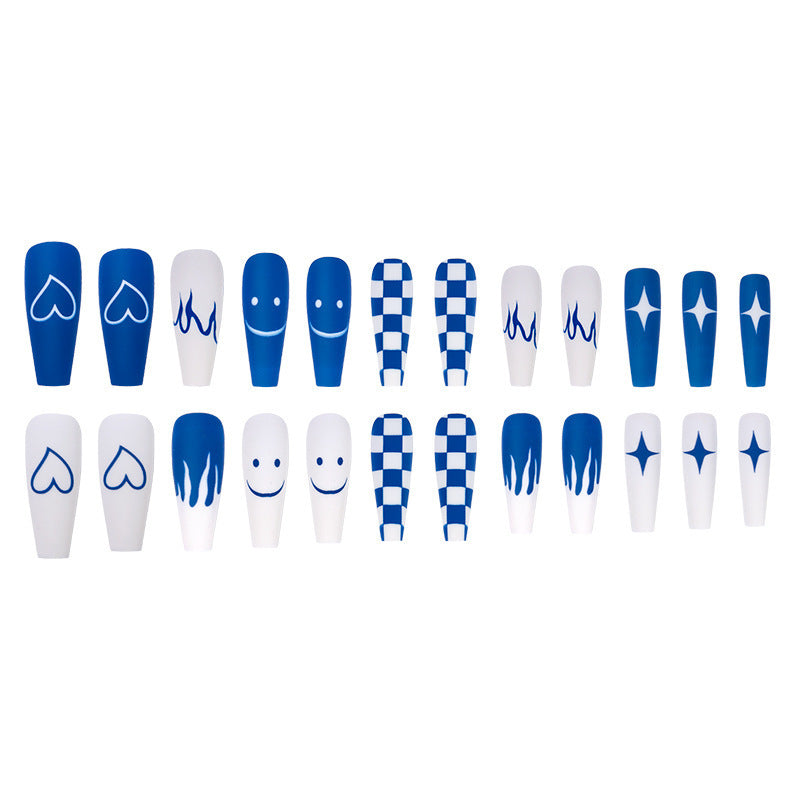 Artificial nail set with creative geometric design Stornfield
