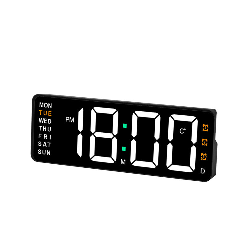 Digital wall clock with temperature and weekday display Stornfield