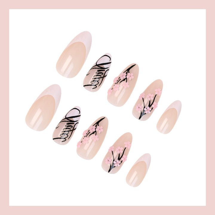 Artificial nails with delicate 3D flowers and elegant design Stornfield