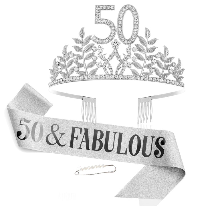 Women's Glamorous Birthday Crown with Shining Rhinestones Stornfield