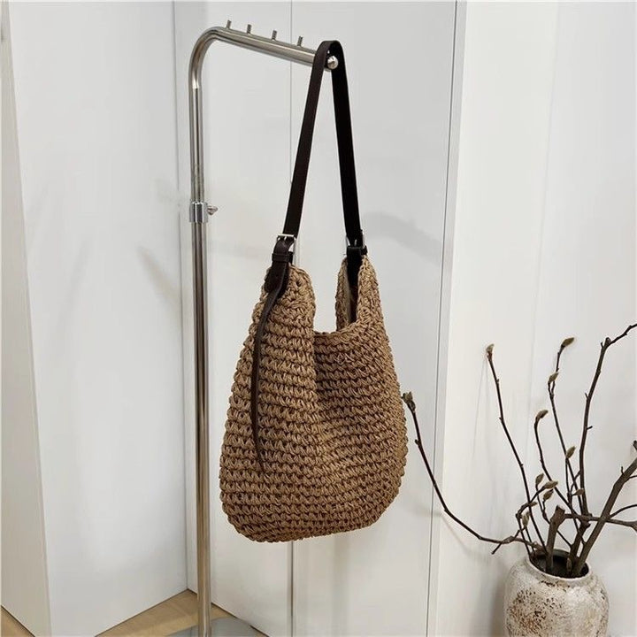 Braided shoulder bag with elegant leather strap Stornfield
