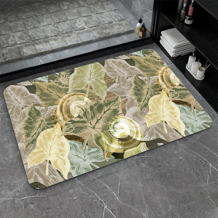 Artistic Abstract Marble Design Bath Mat