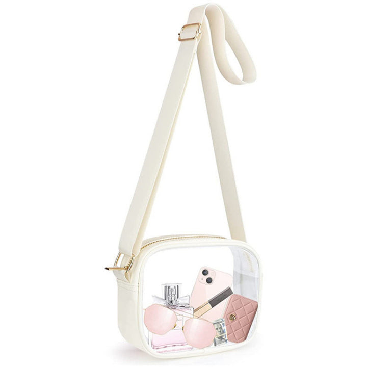 Practical shoulder bag with transparent inserts Stornfield