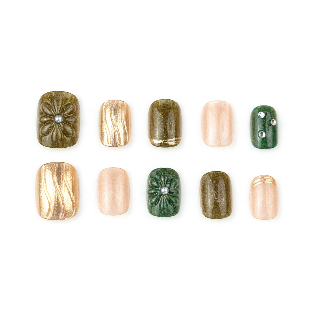Artistic Textured Press-On Nail Art Stornfield