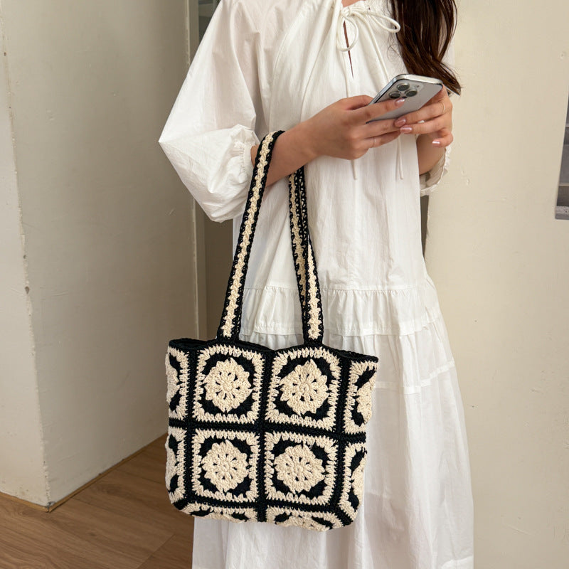 Handmade crochet bag with geometric patterns Stornfield