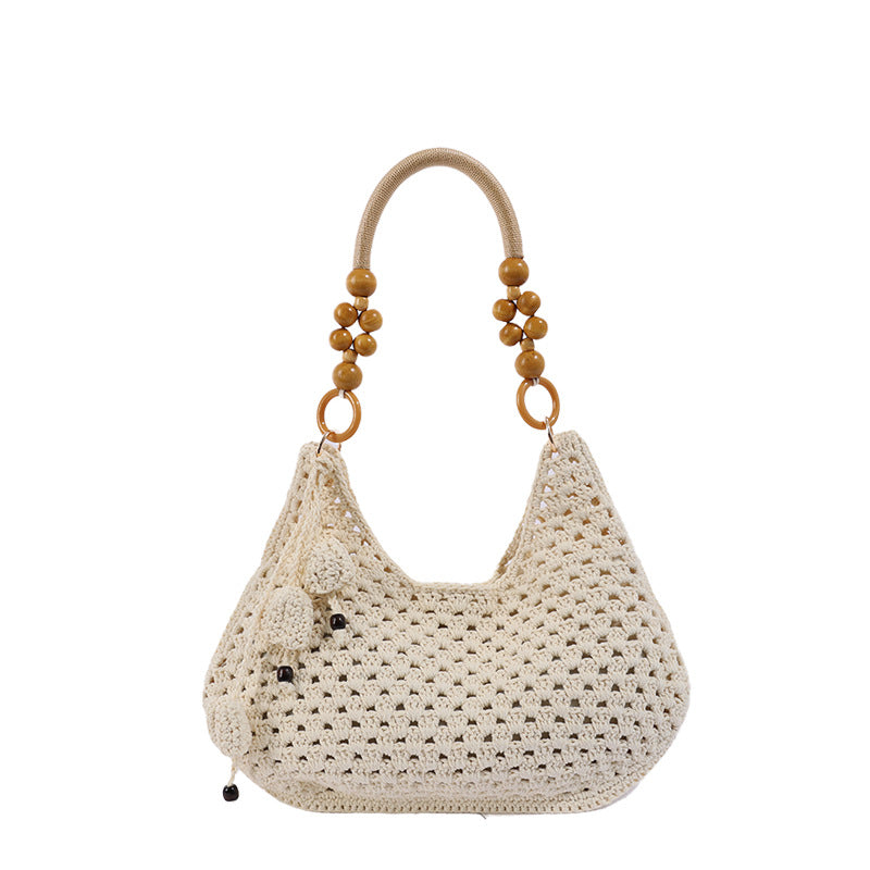 Handmade crochet bag with colorful tassels Stornfield