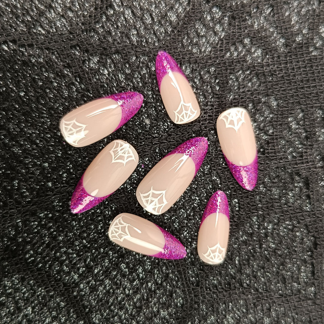 Artistic Spiderweb Press-On Nail Set Stornfield