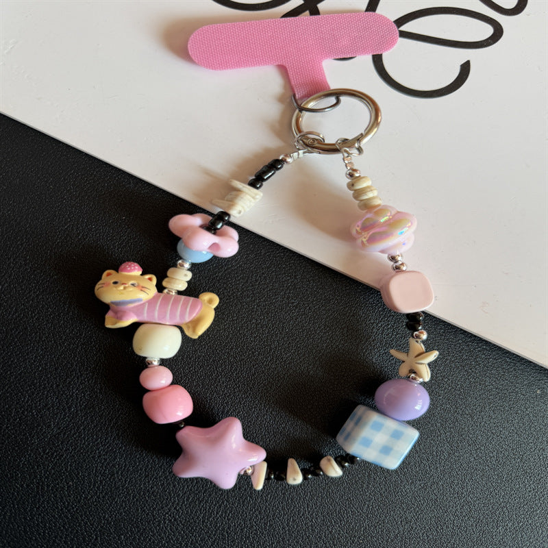 Decorative Beaded Charm Keychain Stornfield 1790135273