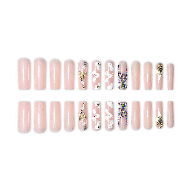 Floral Decorative Press-On Nail Extensions Stornfield