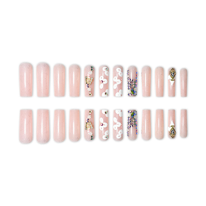 Floral Decorative Press-On Nail Extensions Stornfield