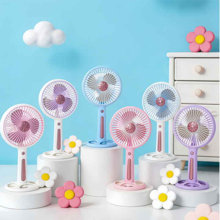 Women's Portable Mini Fan with USB Charging Function and Ergonomic Handle Stornfield