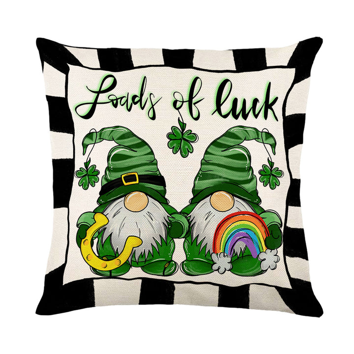 Square Decorative Plaid Linen Cushion Cover