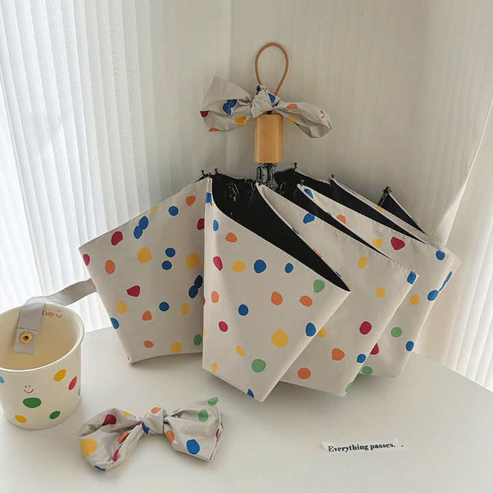 Women Multi-Purpose Foldable Shoulder Bag with Colorful Polka Dot Pattern Stornfield