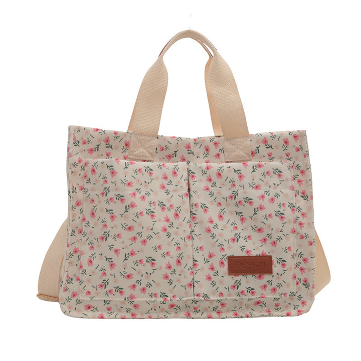 Floral Printed Canvas Tote
