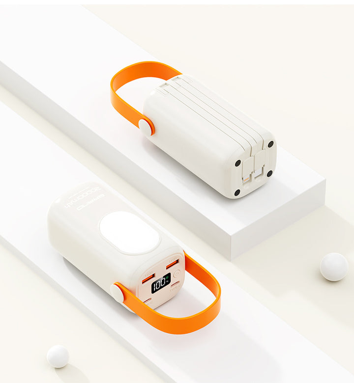 Portable power bank with integrated carrying handle and digital charging indicator Stornfield