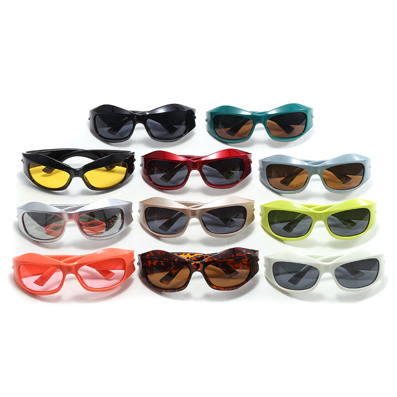 Women Retro Sunglasses in trendy Shield design Stornfield
