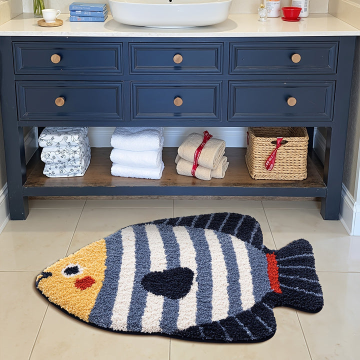 Fluffy Heart-Patterned Indoor Doormat