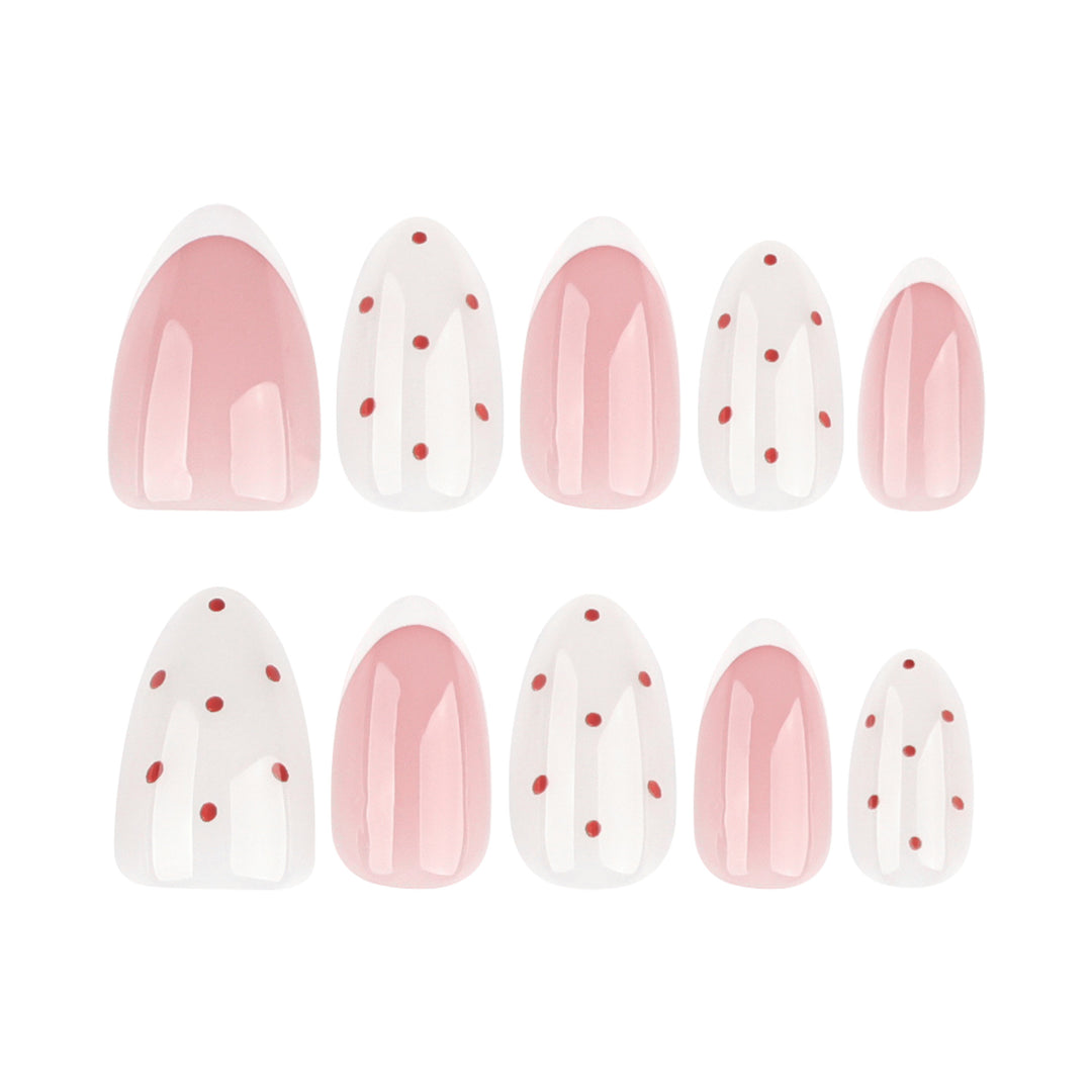 Elegant nail art with modern dots and French tips Stornfield