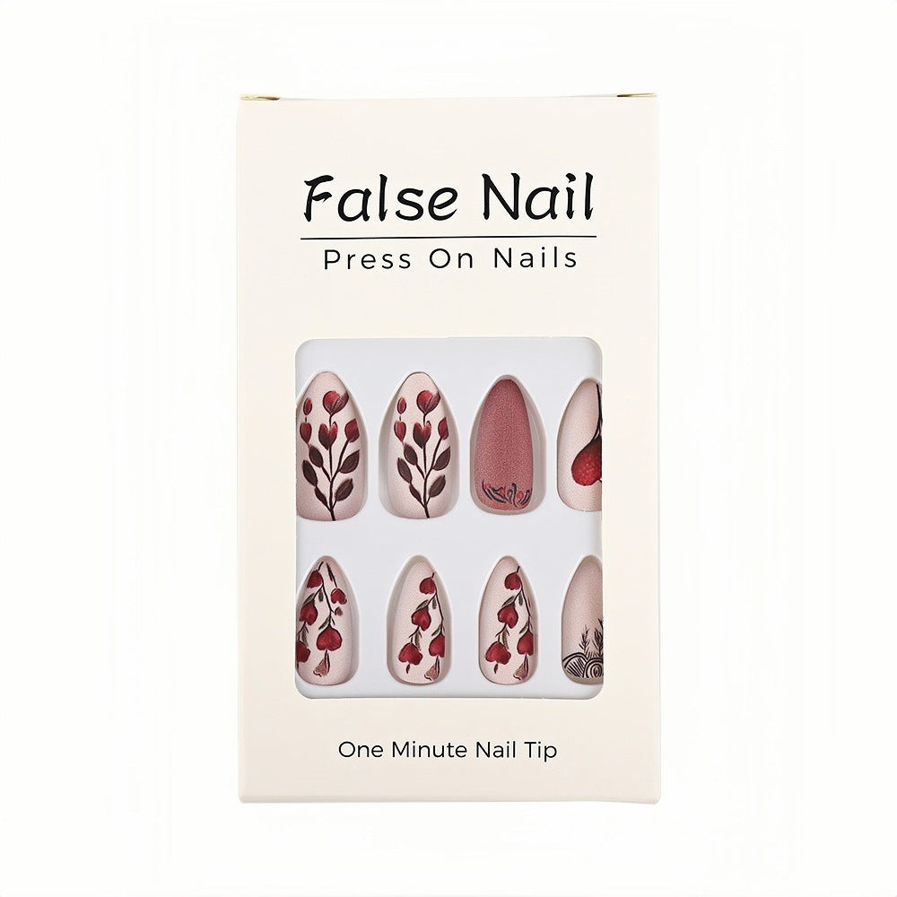 Artificial Nail Set with Romantic Heart Design Stornfield