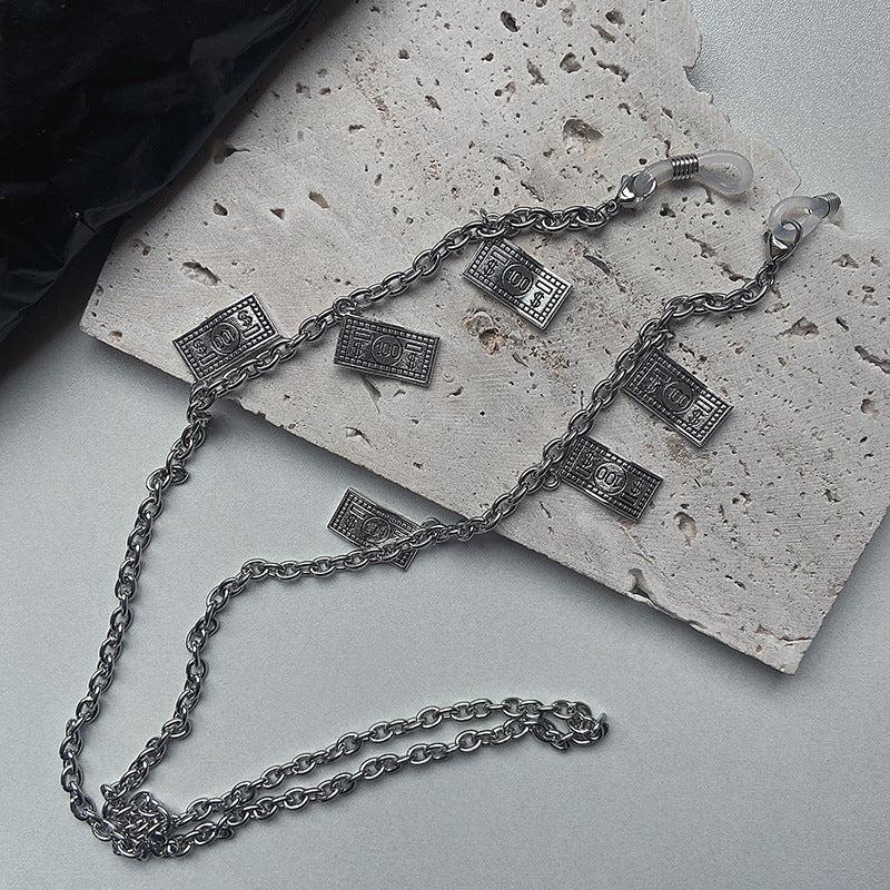 Trendy necklace with banknote pendants Stornfield