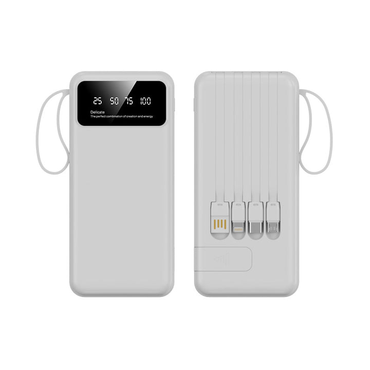 Multifunctional power bank with integrated charging cables Stornfield