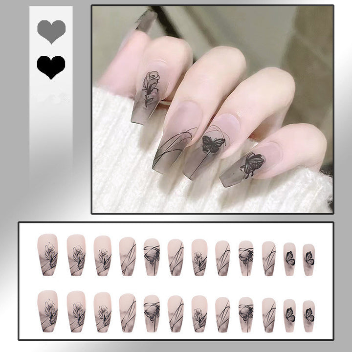 Artificial nails with floral designs Stornfield