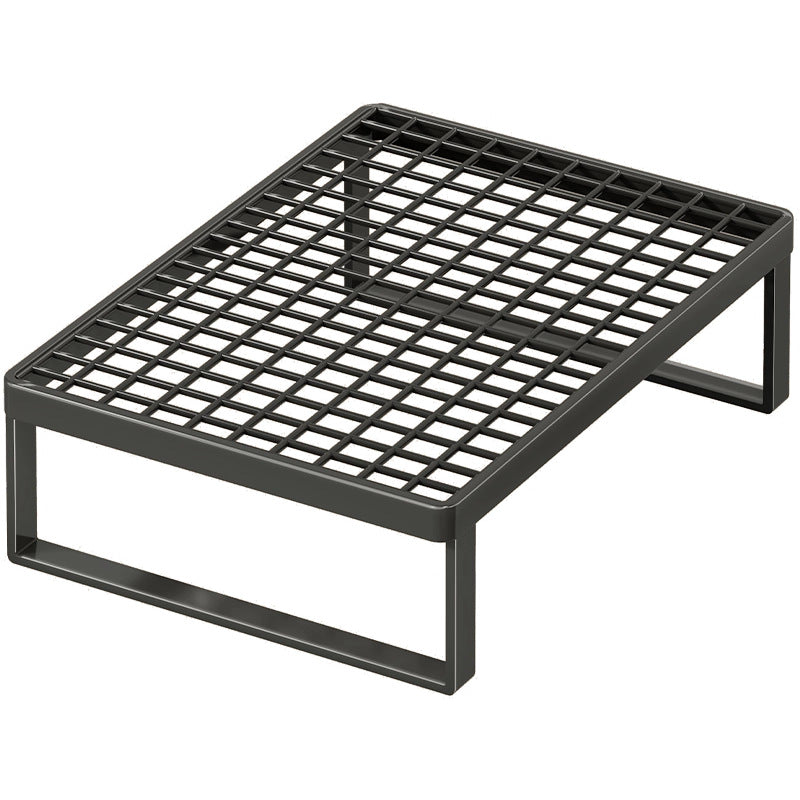 Elevated Stove Shelf Rack with Grid Top and Heat-Resistant Metal Frame