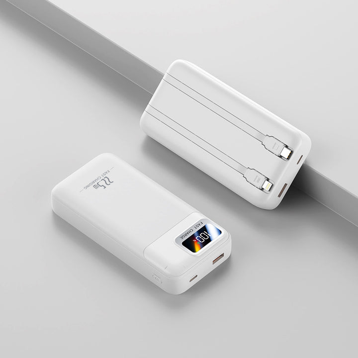 Portable power bank with intelligent cable management and digital display Stornfield