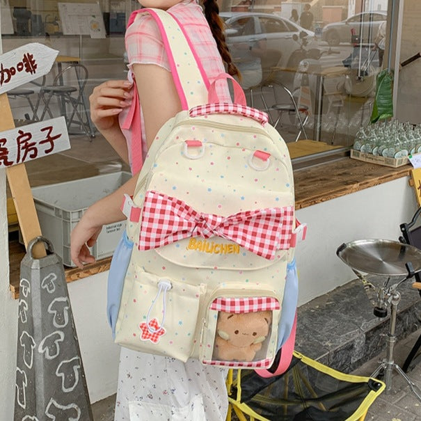 Cute Bow-Embellished School Backpack Stornfield