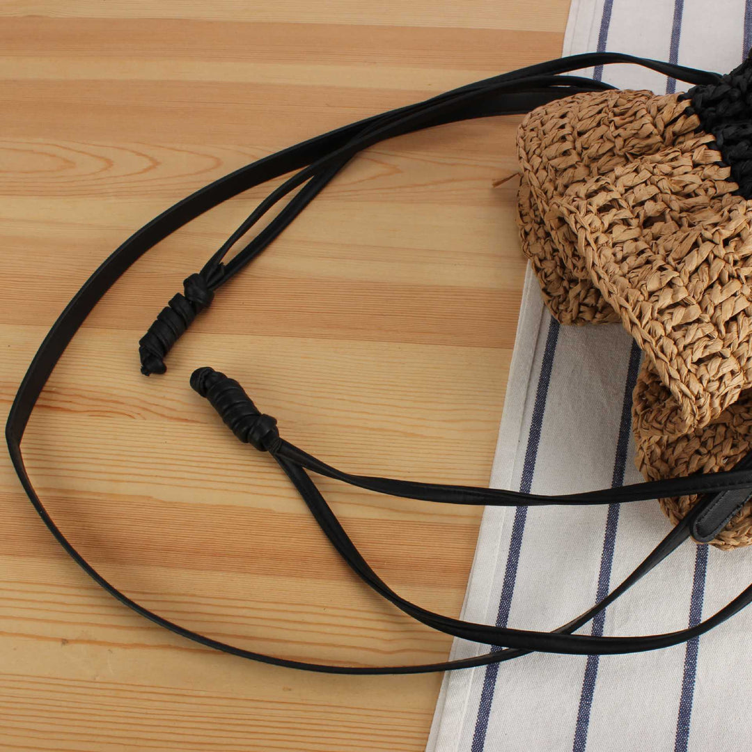 Braided crossbody bag with drawstring closure Stornfield