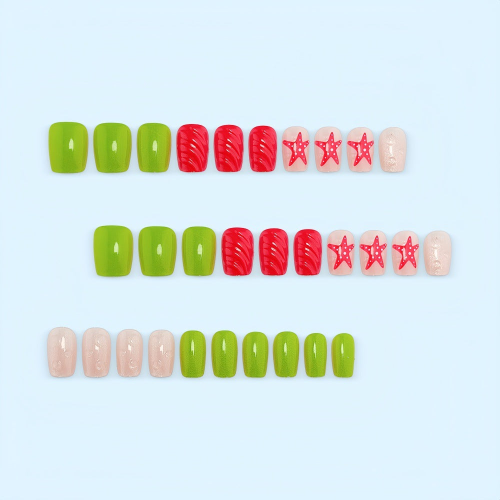 Artificial Nail Set with Festive Designs Stornfield