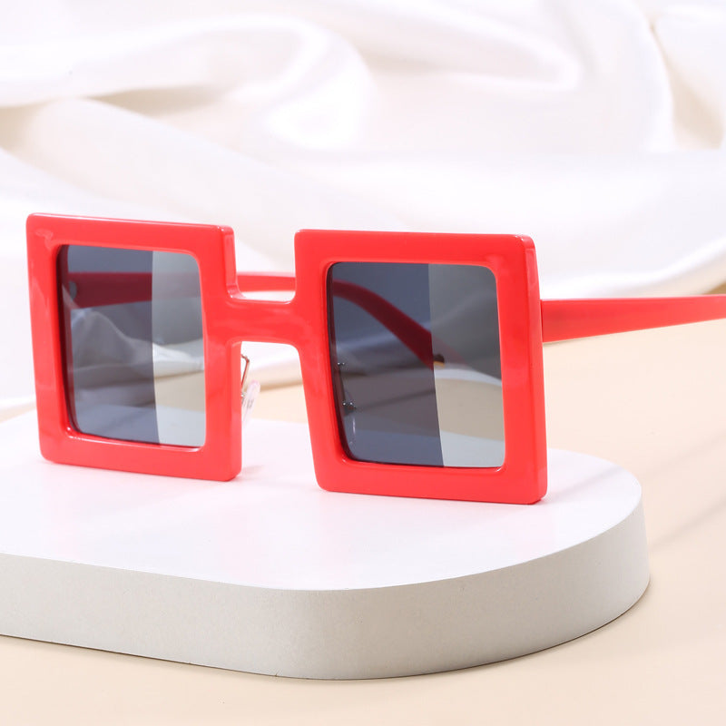 Women's fashionable square sunglasses with a unique, clear design Stornfield