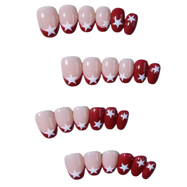 Acrylic nail set with glamorous star design Stornfield