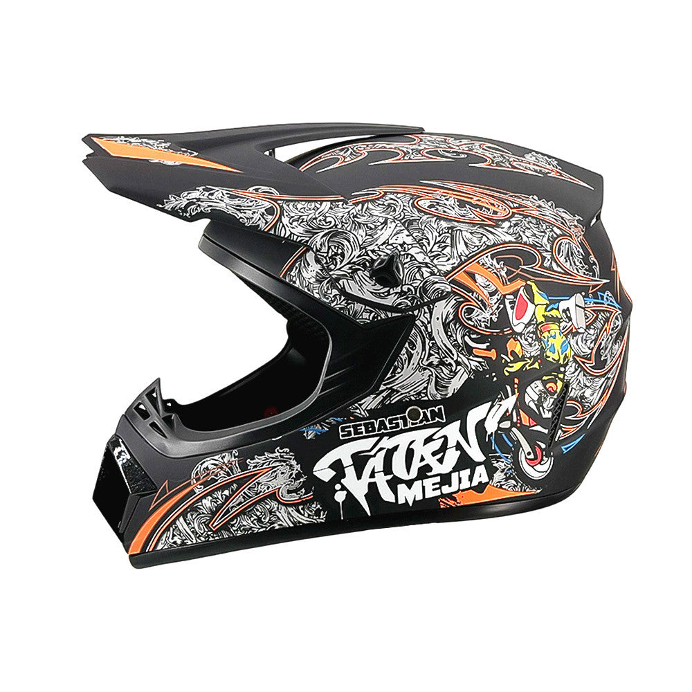 full-face motocross helmet with extended visor and reinforced chin guard Stornfield