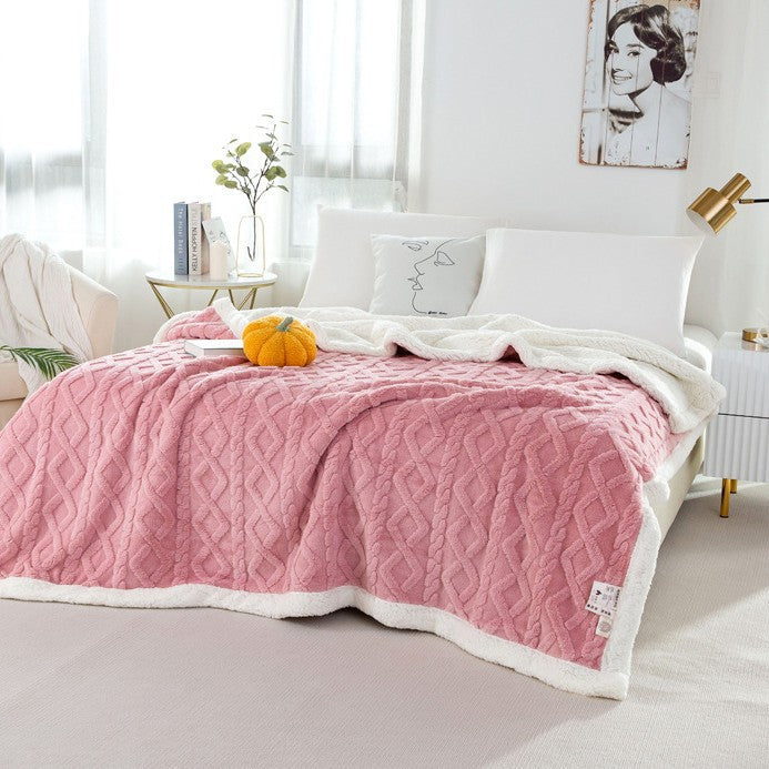 Cozy Patterned Fleece Blanket