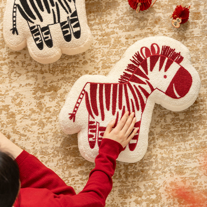 Cuddle pillow in zebra shape with extra soft plush cover Stornfield