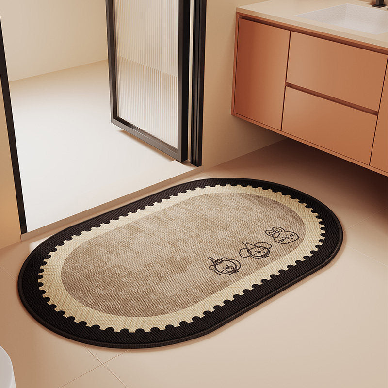Cute Rabbit-Themed Soft Bath Mat