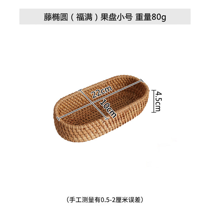 Women's oval decorative basket made of woven natural material Stornfield