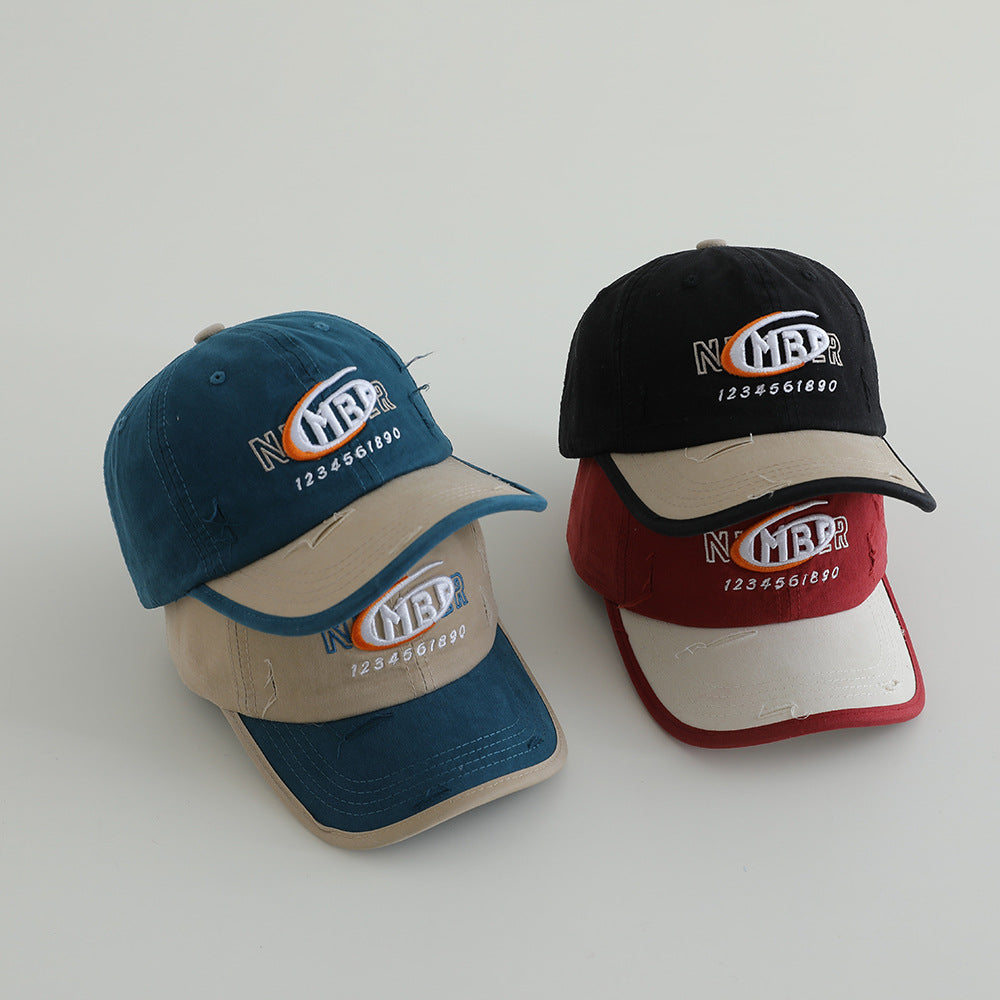 Men's Distressed Cotton Logo Baseball Cap Stornfield