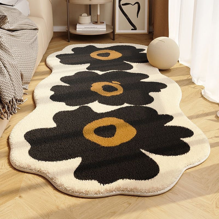 Floral Design Plush Area Rug