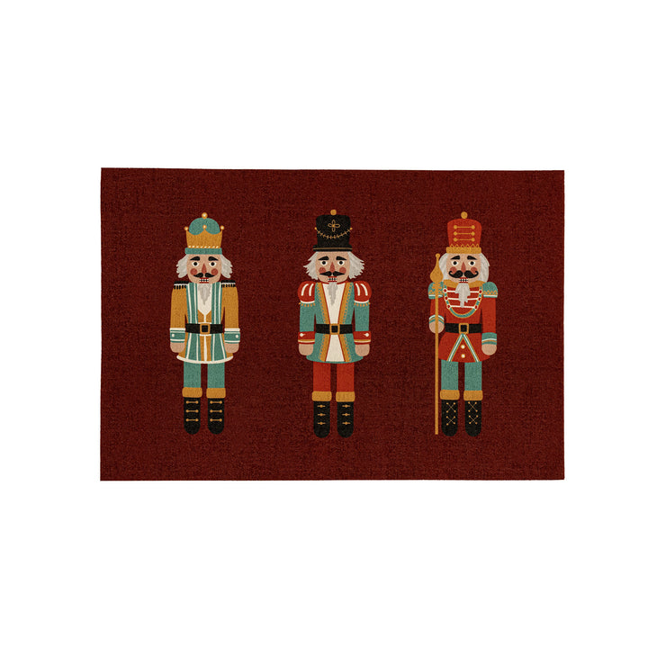 Christmas doormat with nutcracker motif