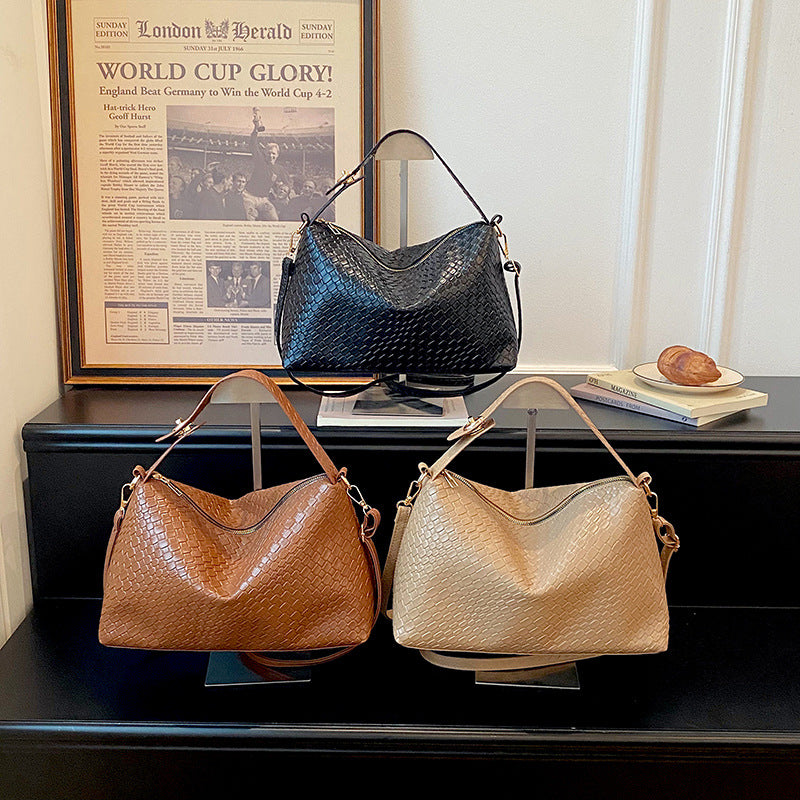 Woven Leather Crossbody Bag