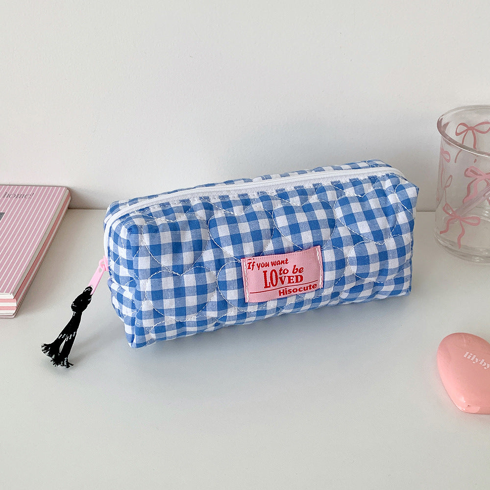 Quilted Gingham Pencil Case Stornfield