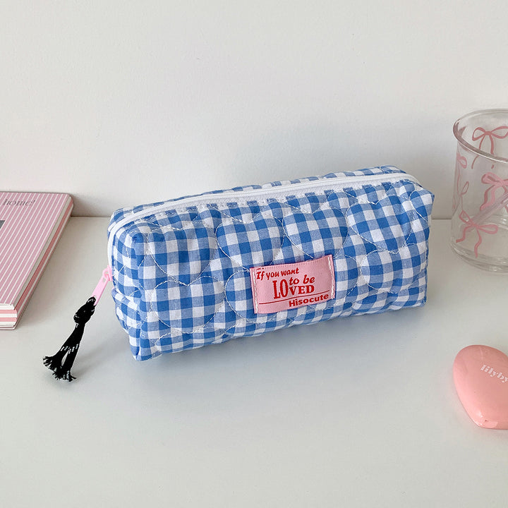 Quilted Gingham Pencil Case Stornfield