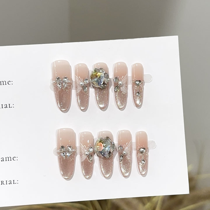 Elegant Glamorous Press-On Nails