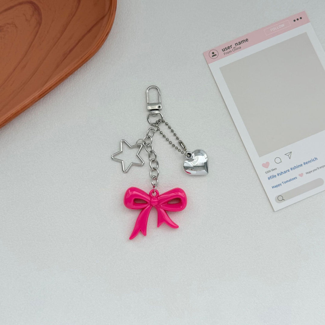 Playful Bow and Star Keychain Stornfield
